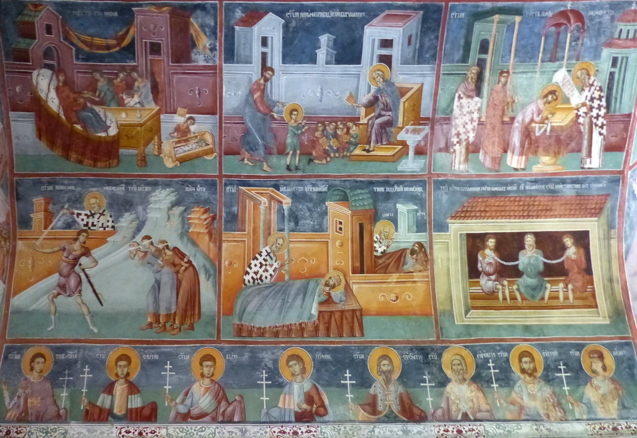 Affreschi nella cappella di San Nicola al monastero di Morača